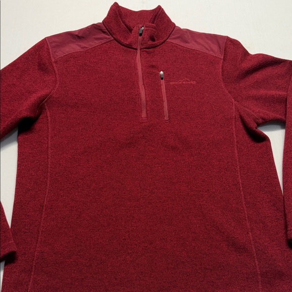 Eddie Bauer Red Quarter-Zip Pullover L - Picture 2 of 9